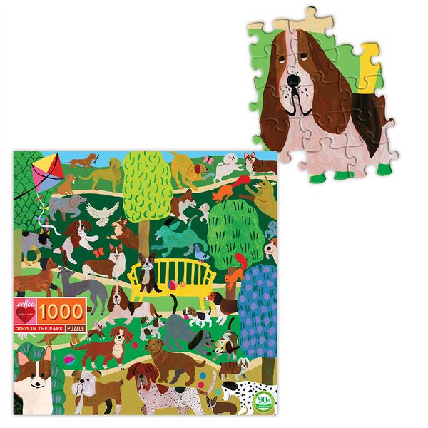 eeBoo Family Puzzle - Dogs in the Park (1000 Piece)