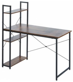 Computer Table Study Writing Desk Home Office Workstation with 4 Shelves