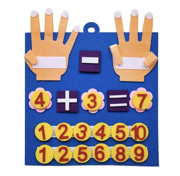 Felt Finger Toys Digital Board - Educational Number Match Toy for Toddlers