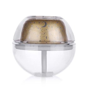 500ml Air Humidifier Crystal Night Light Projection - Silver