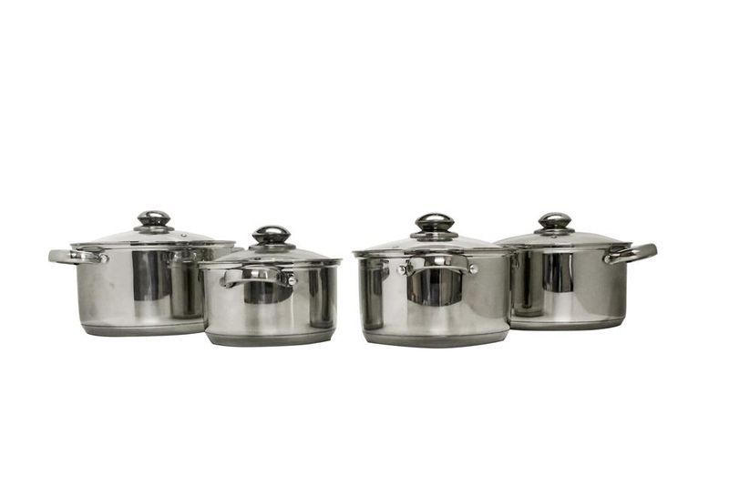 Delica 8pc stainless steel cookware set