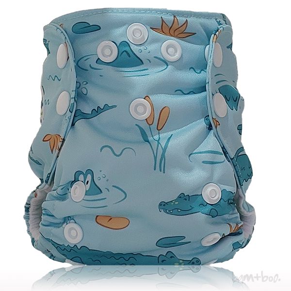 Newborn All-In-One Nappy - Crocodile