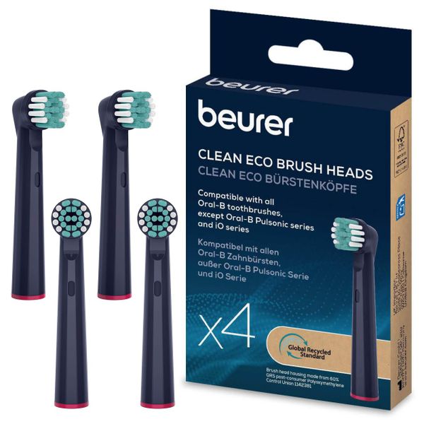 Beurer Toothbrush Heads: TB, Oral B &amp; Rotating Toothbrush Compatible ECO x4