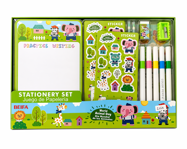 BEIFA Pink Practice Writing Stationery Set