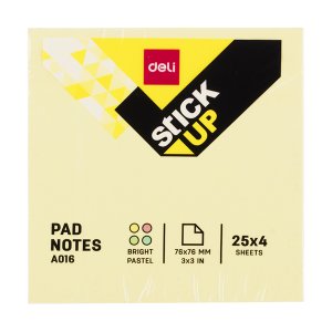 Sticky Note 76×76mm - 4×25 sheet 4 Colour