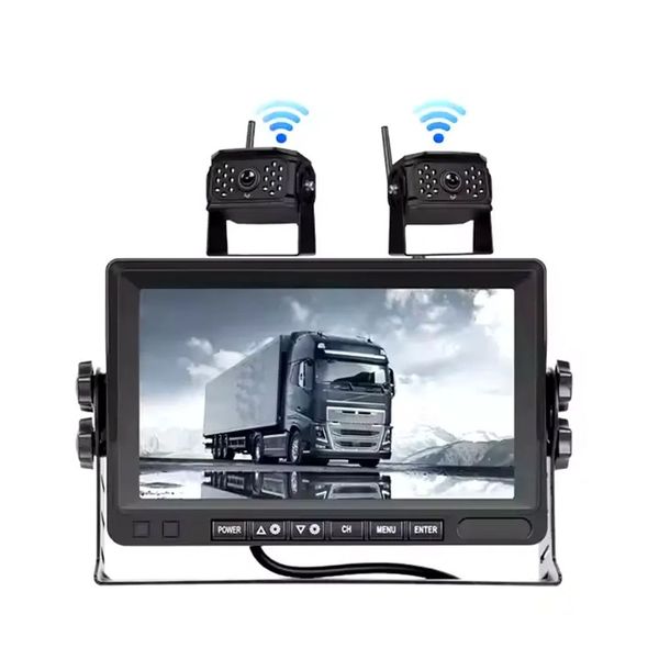 7" IPS HD Wireless Backup Camera Kit with 2 Cameras 50m Range