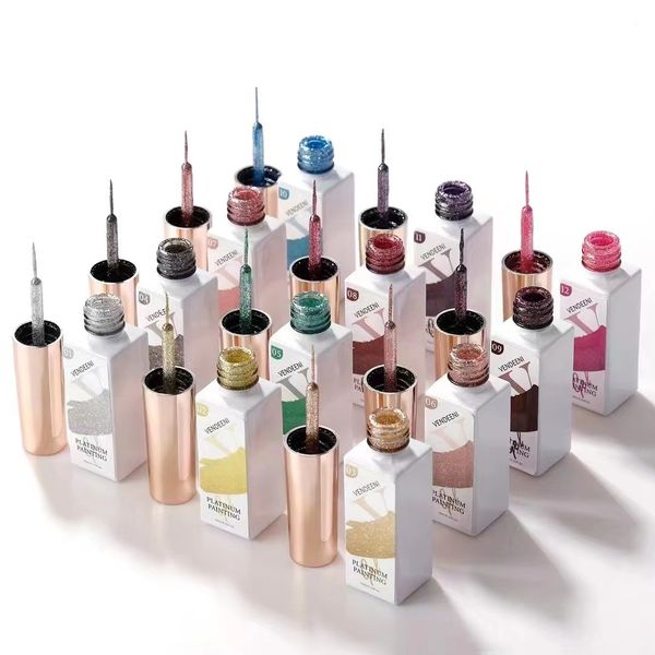 12 Piece Vendeeni Platinum Liner Gel Polish 10ml