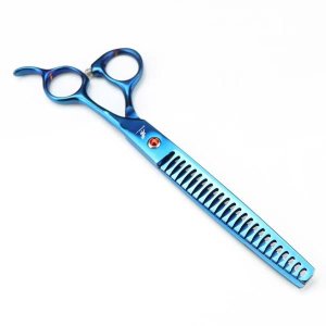 7.5 Inch Blue Fishbone Pet Grooming Pet Hair Trimming Scissors