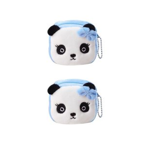 Fashion Cartoon Cute Three-Dimensional Plush Panda Coin Coin Purse-2 Piece