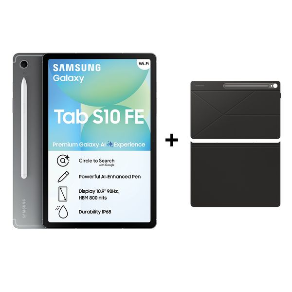 Samsung Galaxy Tab S10 FE (X520) 10.9" 128GB Wi-Fi Only Tablet - Grey + Samsung Smart Book Cover