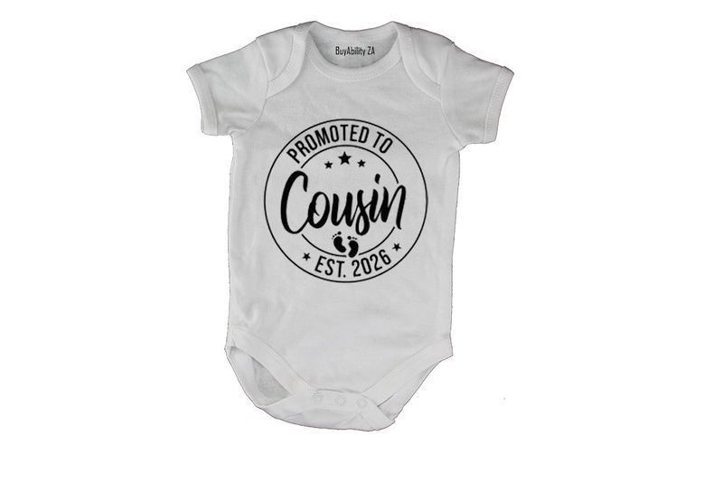 Promoted to Cousin 2026 - Short Sleeve - Baby Grow