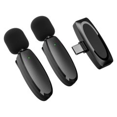 Dual Wireless Type C 360 omnidirectional Lavalier Microphones