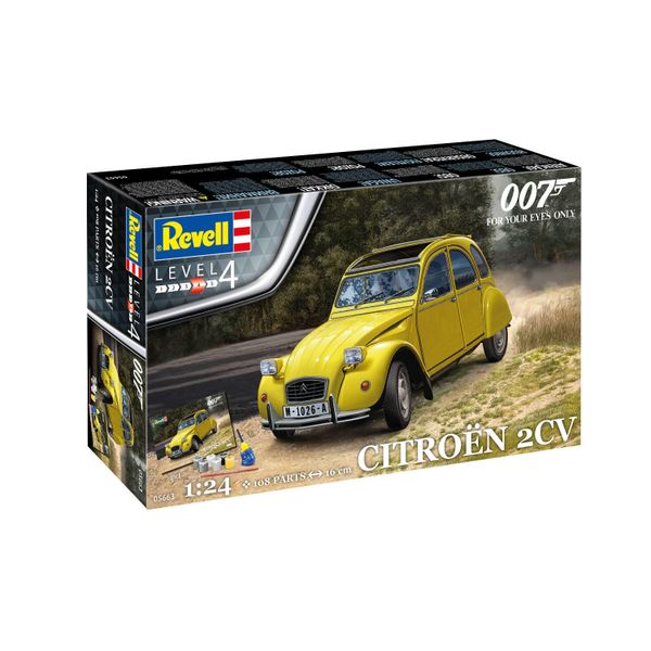 Revell 1/24 James Bond "Citroen 2 CV" Model Kit w/paints, glue &amp; brush