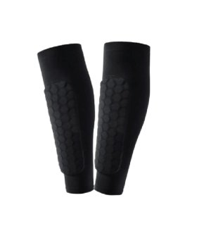 Shin Guards Honeycomb Sleeve Lightweight Breathable Black M