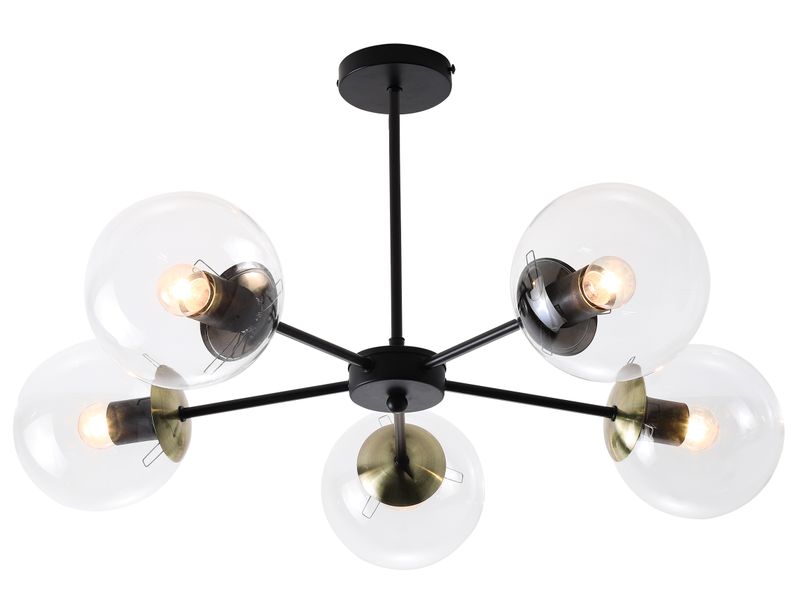 5 Light Modern Spherical Clear Glass Ceiling Light - CH537