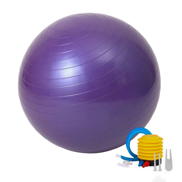 55cm Exercise Gym Yoga Ball Anti Burst Balance Fitness Ball With Air Pump