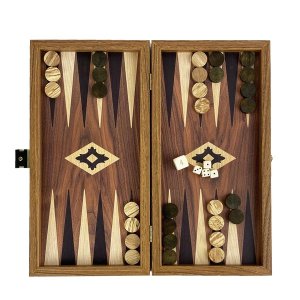 Walnut Replica Backgammon Set