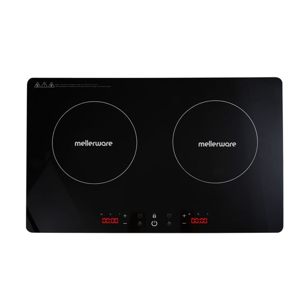 Mellerware Induction Cooker Double Glass Black 3000W "Capri