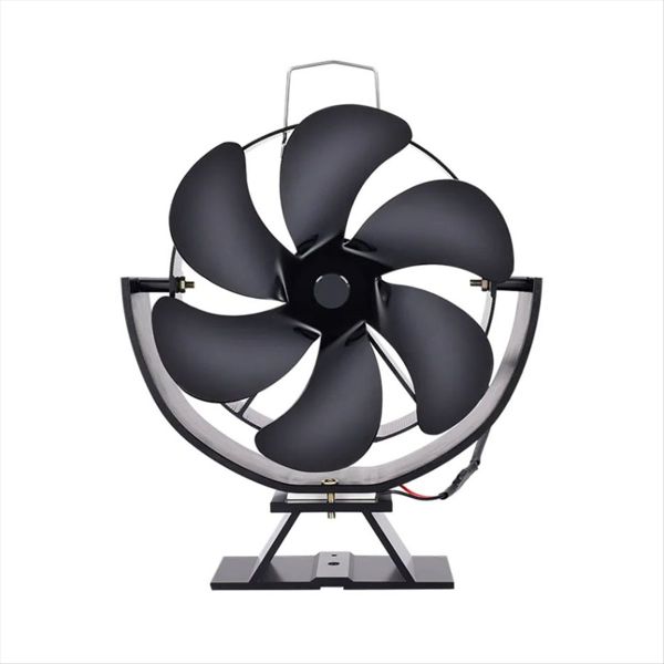 6 Blades Heat Powered Stove Fan 360 Rotating Fireplace Fan