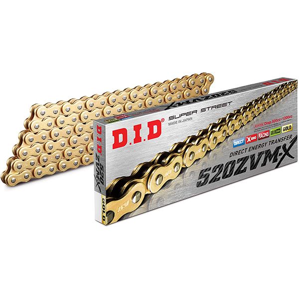 DID 520 ZVM-X 120 link silver Super Street X ring chain