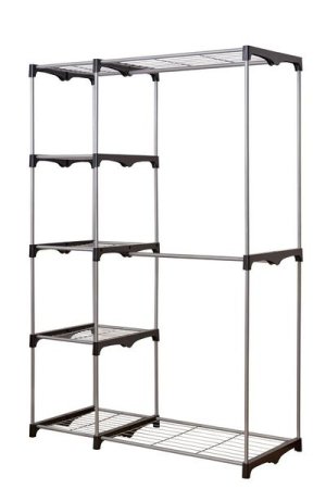 Retractaline - The Laundry House Double Rod Closet with 5 shelves