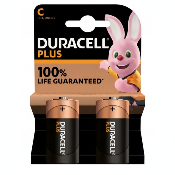 Duracell C Alkaline Batteries 2 Piece - Long-Lasting Power