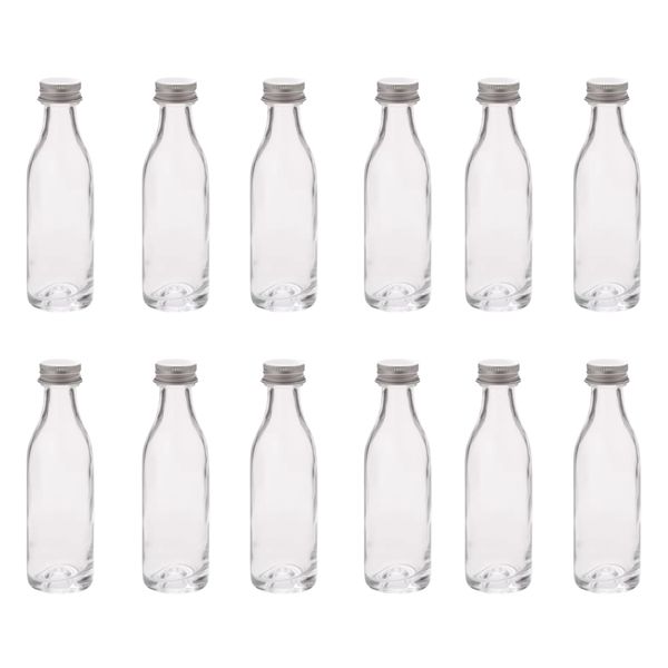 12 Pack Consol Glass Spirit Bottles 50ml with Screw Caps
