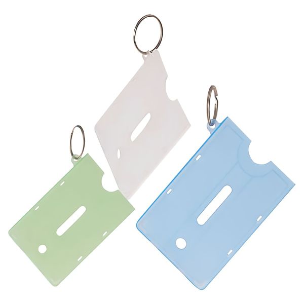 Bulk Pack x 6 Key Chain Id/Licence Holder 3-.