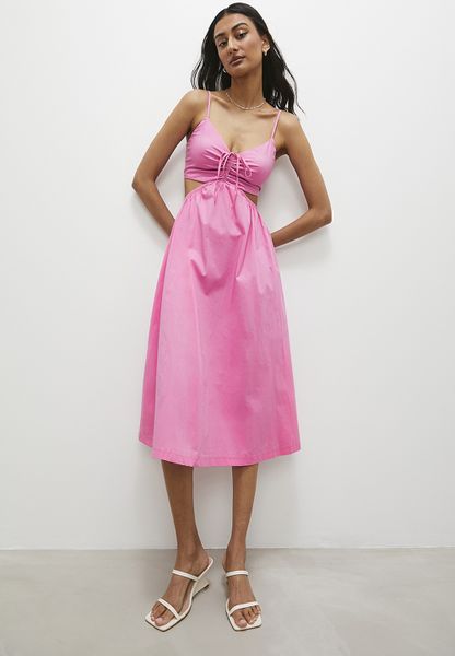 Cut Out Knot Fit N Flare Dress