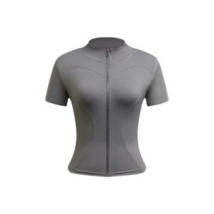 Women's High Elastic Yoga Jacket - Gray