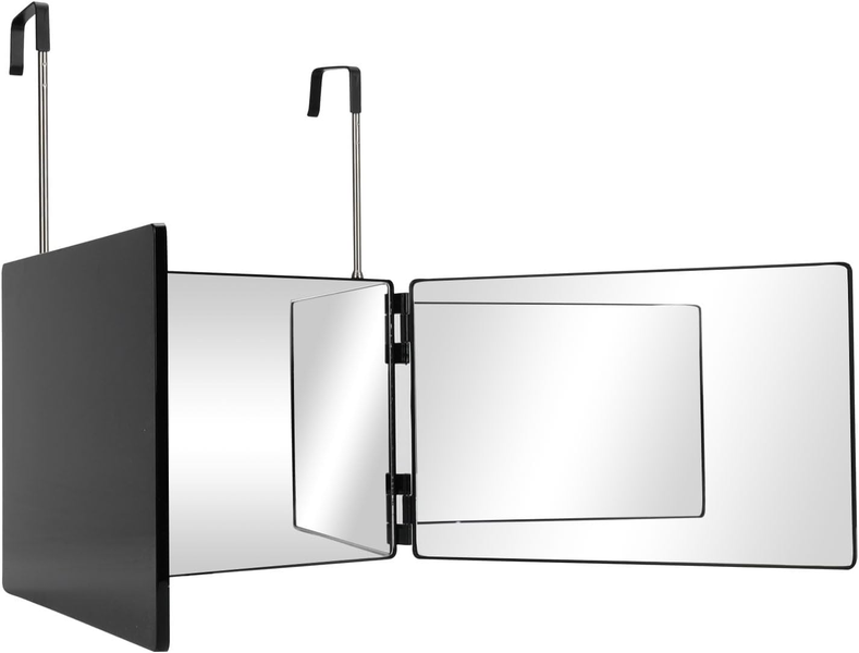 360 Hairdressing Mirror with Adjustable Telescopic Hook for Makeup and Shaving