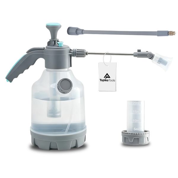 Topika 3L Pressure Hand Pump Sprayer - Dual Nozzle &amp; Windproof Spray Rod
