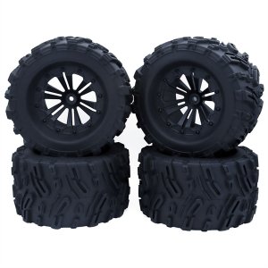 4Pcs 125Mm 1 9 Beadlock Wheel Rim Tire Set For 1/10 Rc Crawler Car F