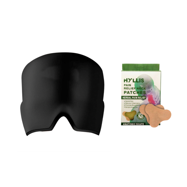 Cooling Gel Migraine Relief Cap + 10x Herbal Pain Relief Patches