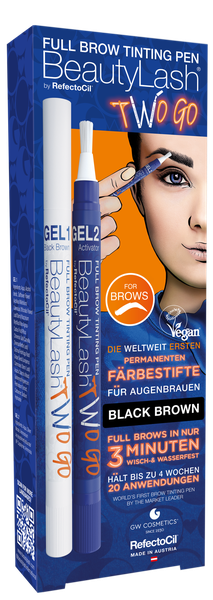 BeautyLash by RefectoCil Two Go Full Brow Tinting Pen - Black Brown