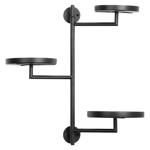 Garden Wall Mounted Three Tier Rotating Window Plant Shelves - 43.4cm