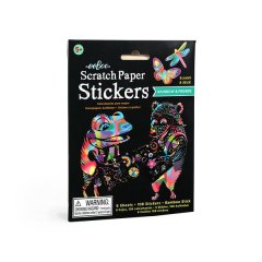eeBoo Arts &amp; Crafts Rainbows &amp; Friends Scratch Paper Stickers
