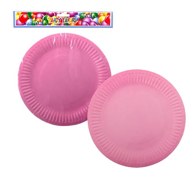 Bulk Pack x 6 Party Plates Pink - 23cm - 10 Piece Per Pack