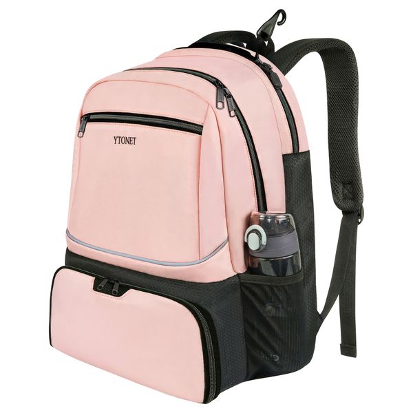 Waterproof Tennis Backpack with Shoe Compartment and Insulated Pocket