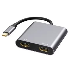 4-in-1 4K USB C to Dual HDMI Adapter Hub 60Hz, Includes USB 3.0 &amp; PD Port