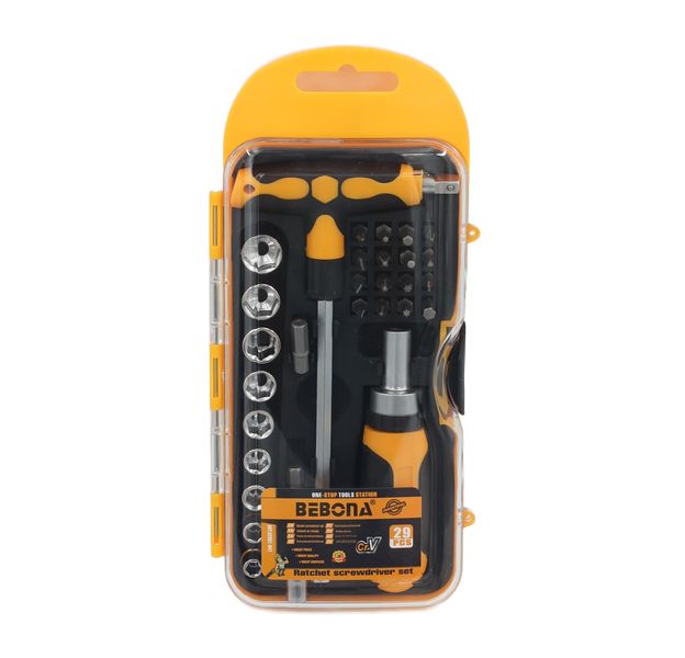 Bebona 29 Piece Ratchet Screwdriver Bit and Socket Set AY001-941