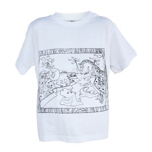 Colour My Africa - Animal Scene with Boreder - Colour-in your own T-Shirt