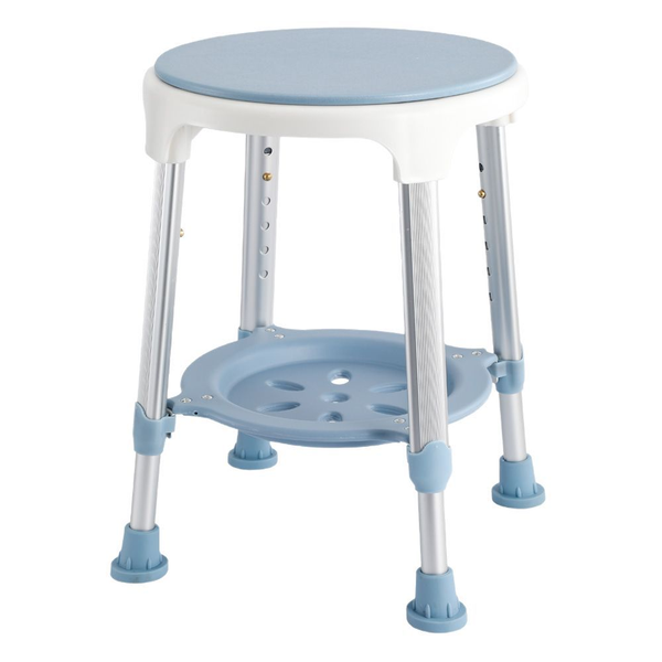 360 Rotating Shower Stool Height Adjustable with Non-Slip Feet
