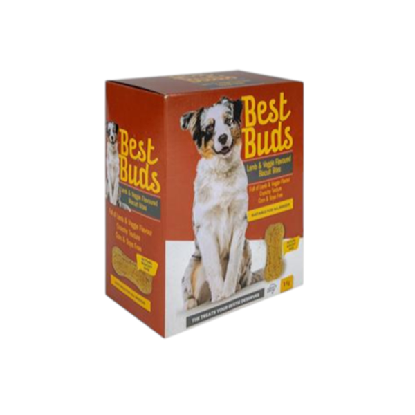Lamb &amp; Veg Flavoured Biscuit -Dog Treats 1kg Box