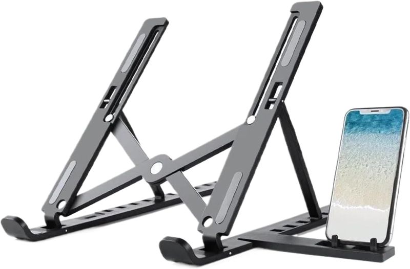 10 Level Ergonomic Adjustable Laptop / Tablet &amp; Phone Stand Holder for Desk