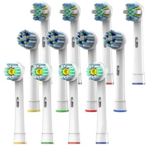 PA Toothbrush Heads for Oral B Cross, Pro White and FlossAction: 12 Pack