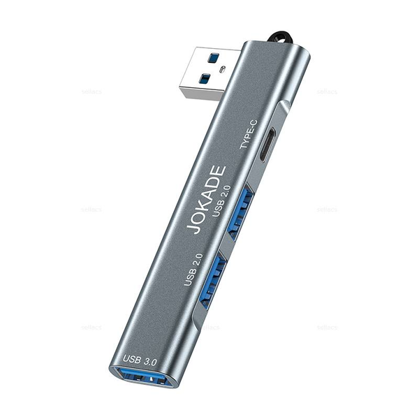 4-in-1 USB Hub Converter-USB to Type-C, Dual USB 2.0 &amp; USB 3.0 Adapter
