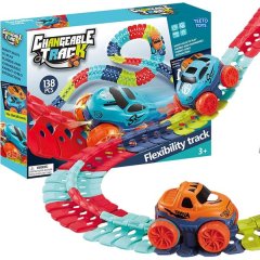Flexible Racing Track - Slot Car Toy Set - Toys for Boys - 138 Piece