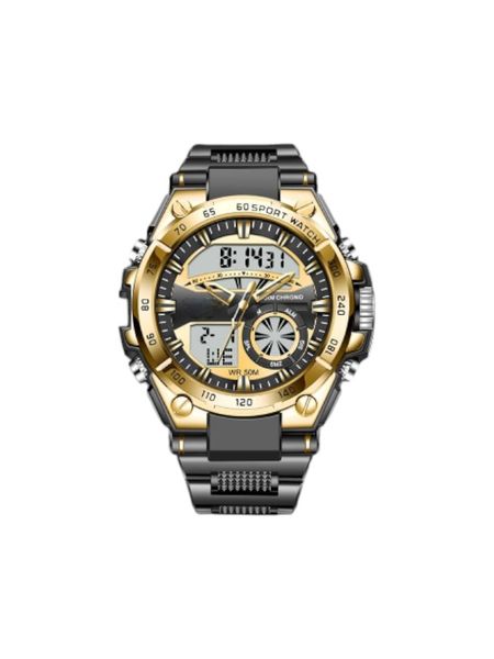 Digital Watch With Silicone Strap And LED Backlight - Black