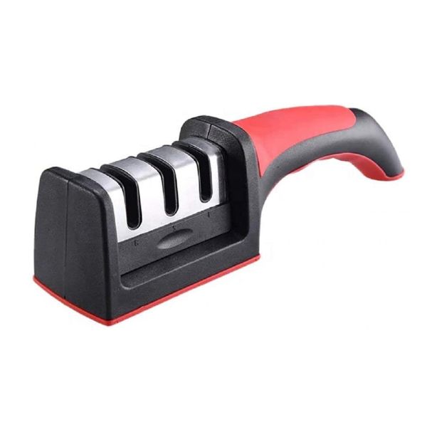 3 Stage Manual Kitchen Knife Sharpener - Non Slip Handle